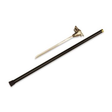 Wolf Walking Cane with Hidden Sword 34.5" Overall